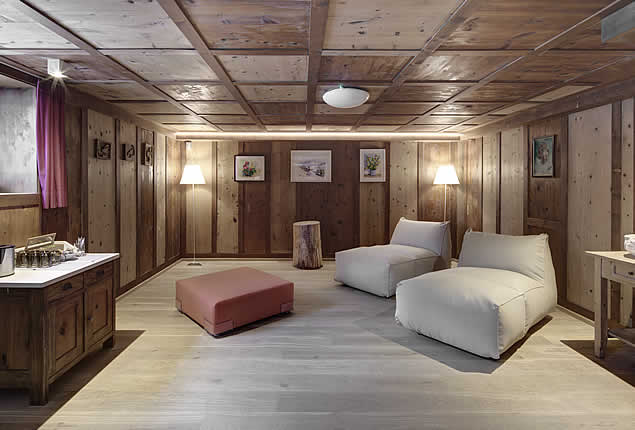 Sauna and relax area