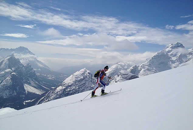 Ski mountaineering Dolomites